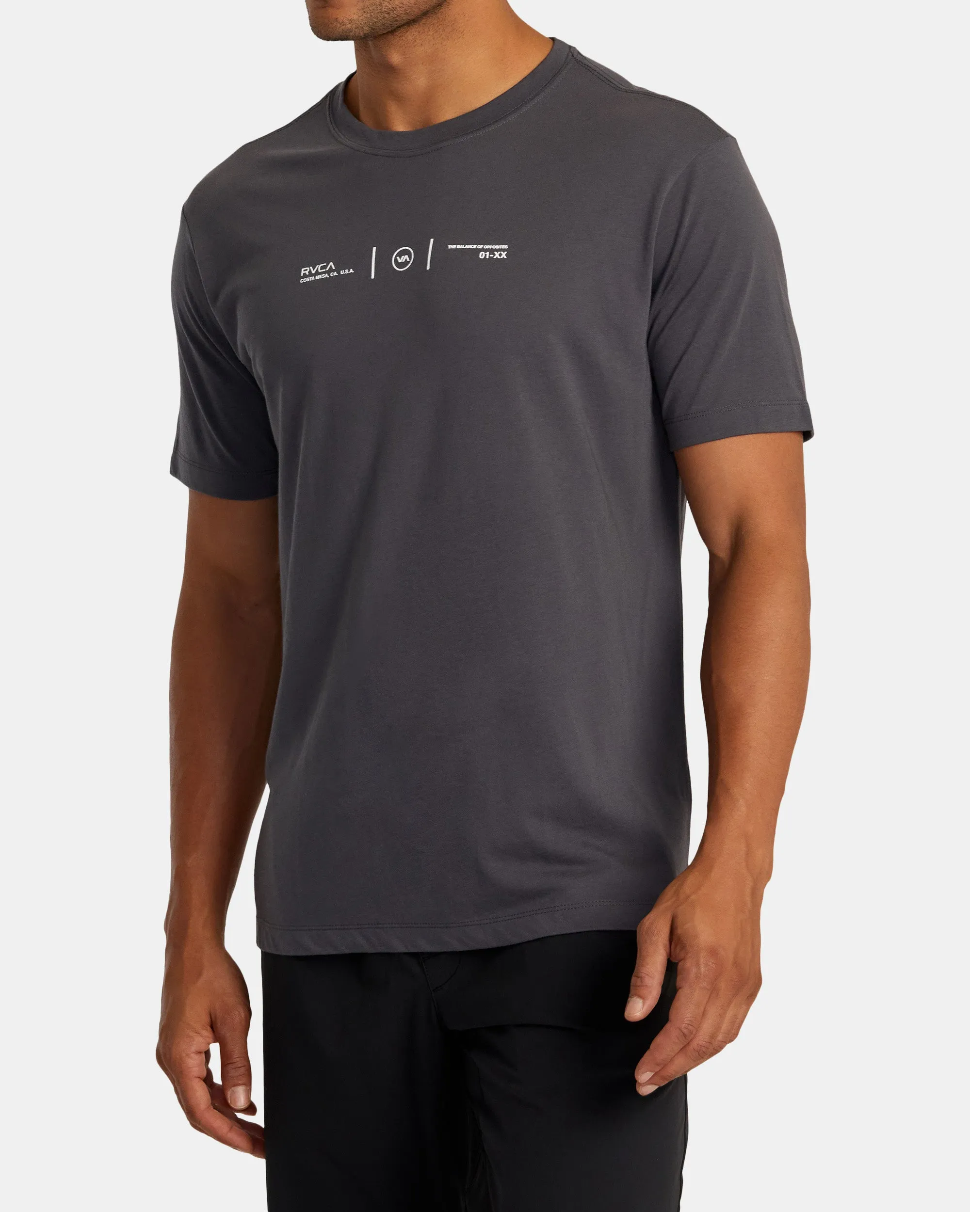 RVCA Check Box Short Sleeve Tee - Slate