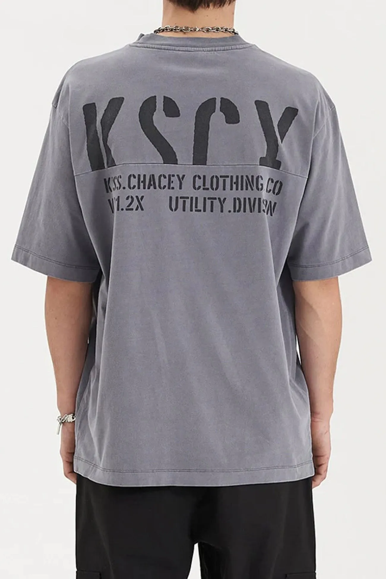 Schism Heavy Oversized Tee Pigment Steel