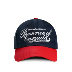 Script Logo Baseball Hat Navy Red