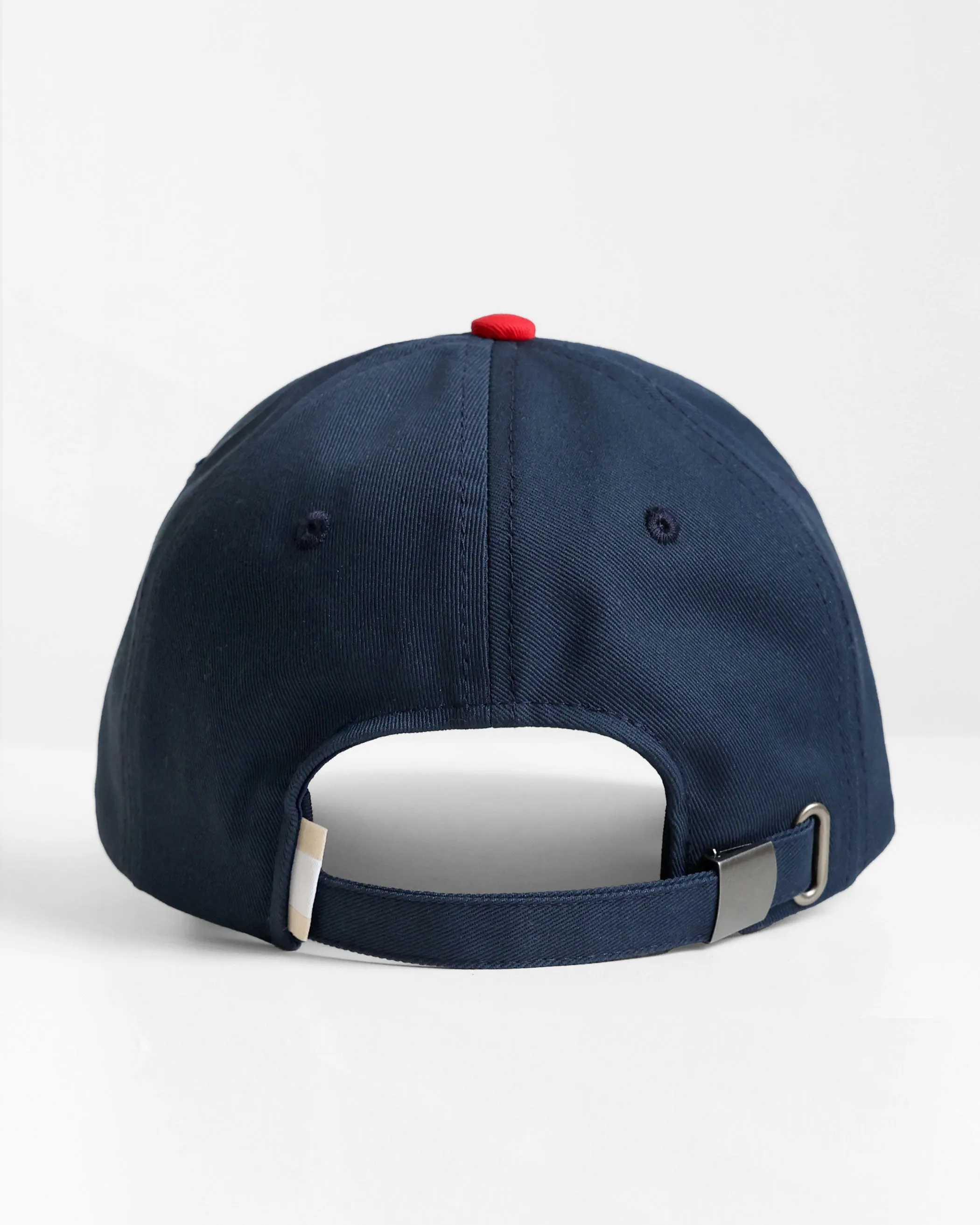 Script Logo Baseball Hat Navy Red