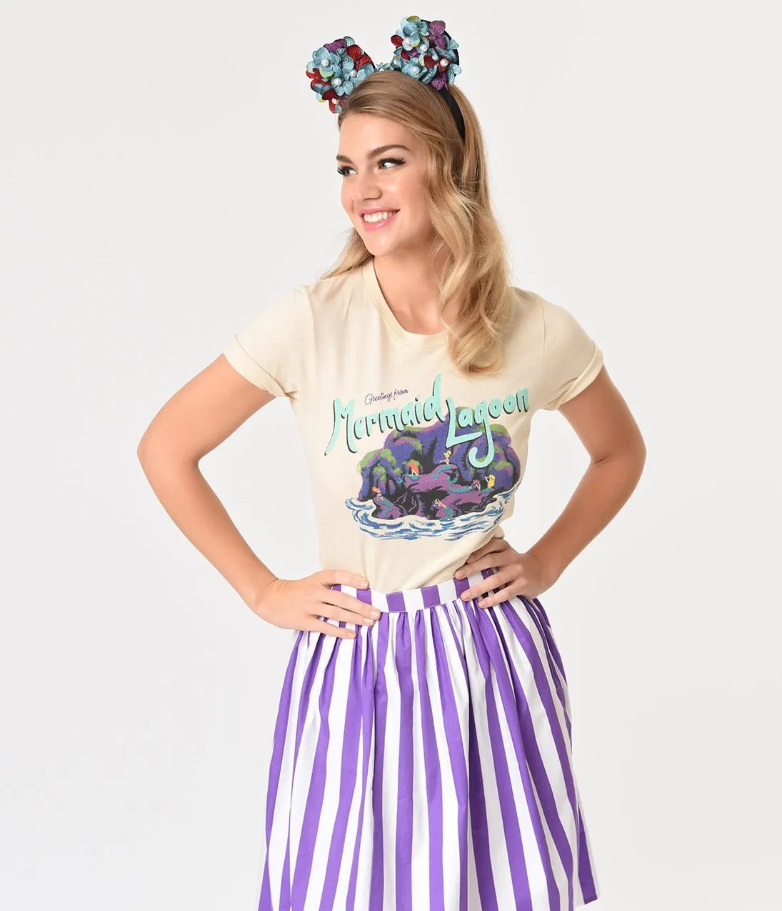 The Lost Bros Cream Mermaid Lagoon Unisex Tee