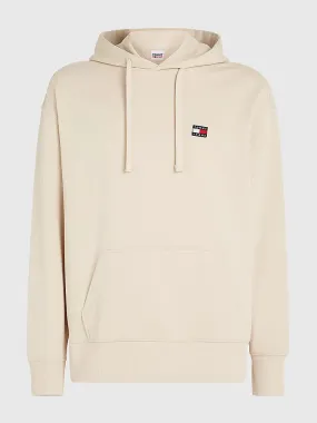 Tommy - RELAXED FIT BADGE HOODY - Classic Beige