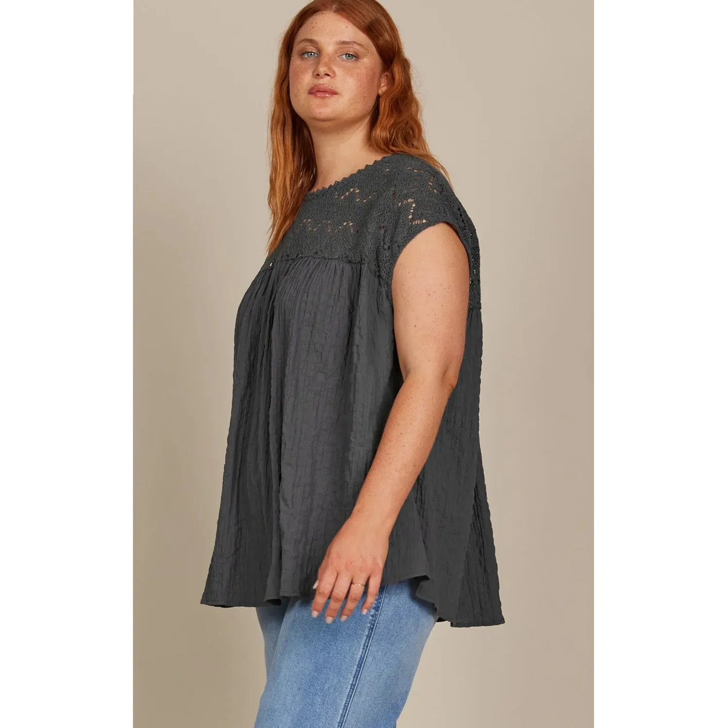 Top Fleur Relaxed ONE SIZE - Graphite