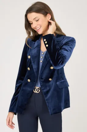 Velvet Jacket with Gold Buttons