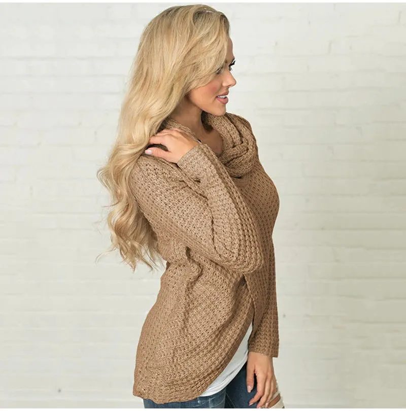 Women's Autumn/Winter Warm Knitted Long-Sleeved Sweater