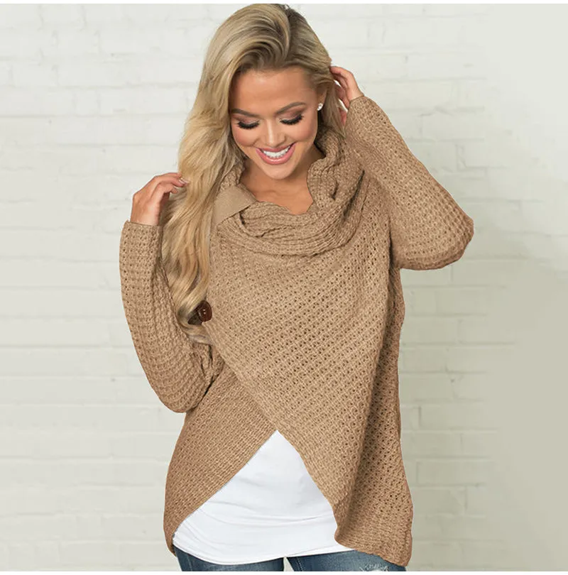 Women's Autumn/Winter Warm Knitted Long-Sleeved Sweater