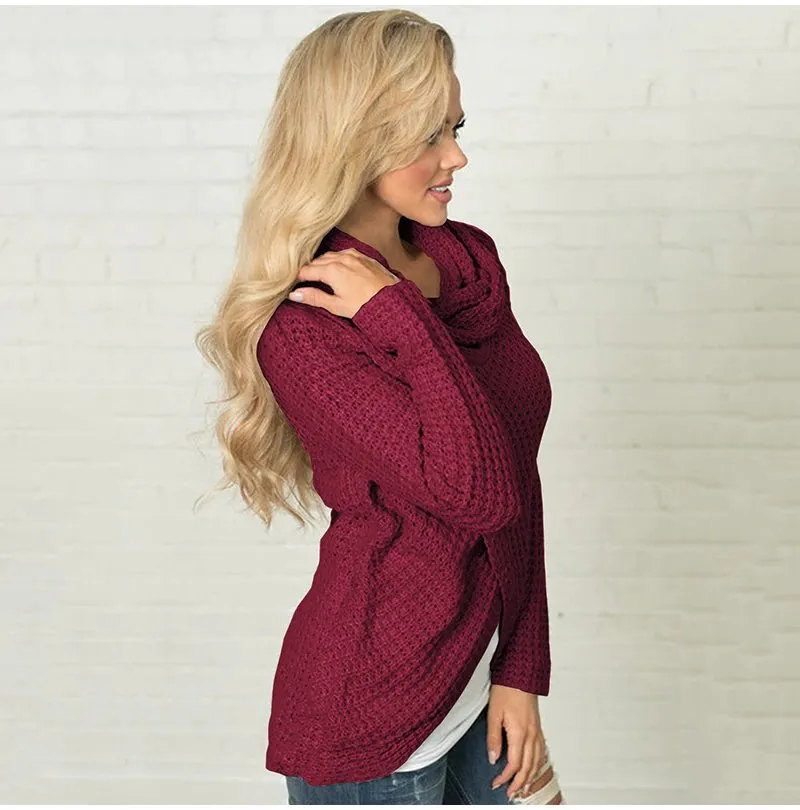 Women's Autumn/Winter Warm Knitted Long-Sleeved Sweater