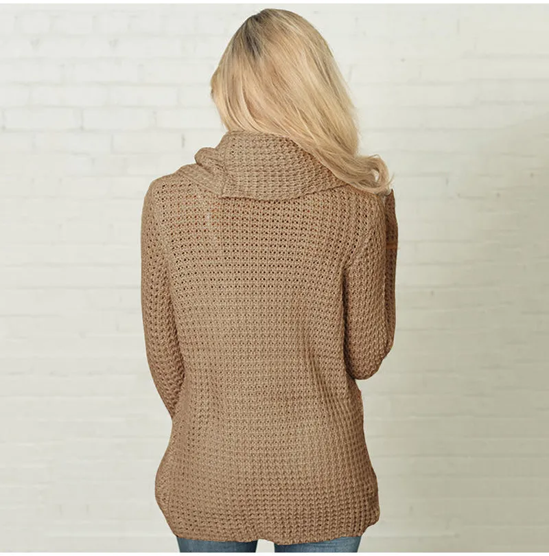 Women's Autumn/Winter Warm Knitted Long-Sleeved Sweater