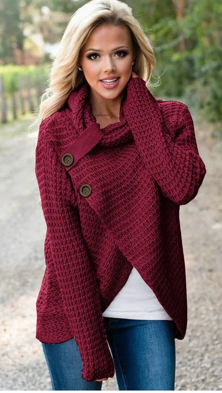 Women's Autumn/Winter Warm Knitted Long-Sleeved Sweater